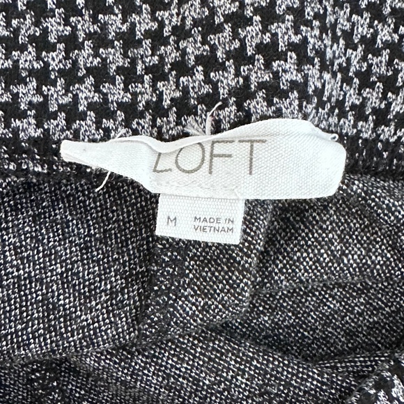 Ann Taylor LOFT Houndstooth Leggings, Black Multi, Size Medium - Picture 4 of 9